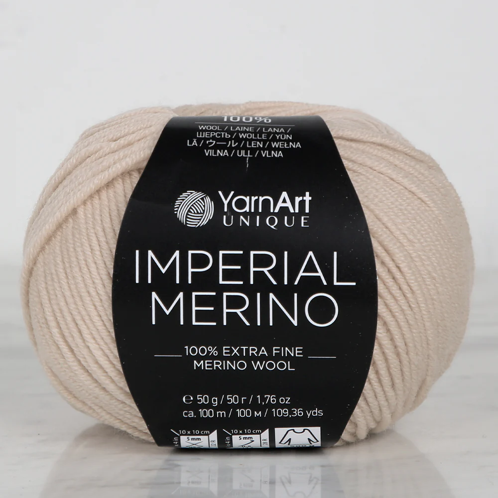 YarnArt IMPERIAL MERINO Knitting Yarn, Beige - 3305