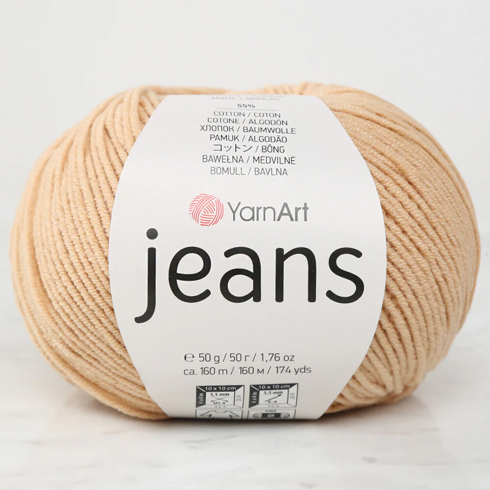 YarnArt Jeans Knitting Yarn, Flesh - 07