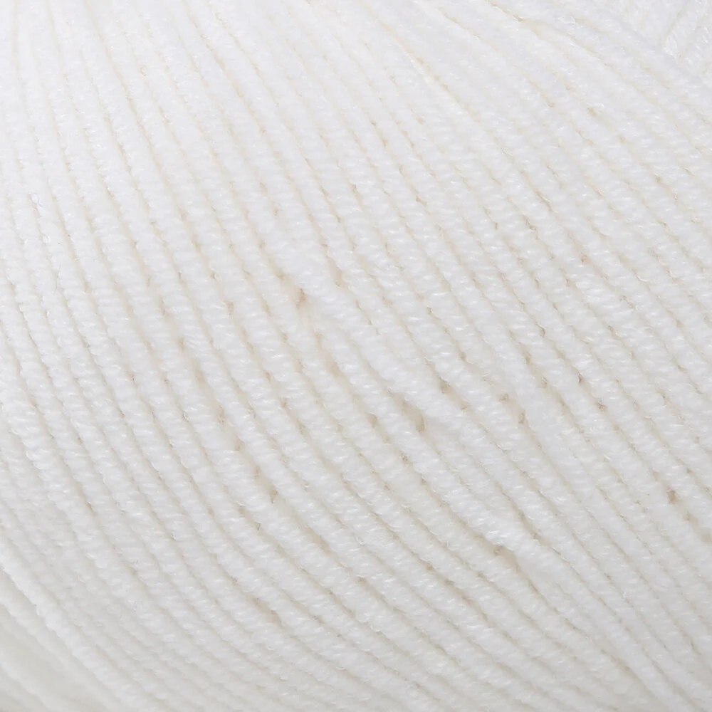 YarnArt Jeans Knitting Yarn, White - 01 - Image 2