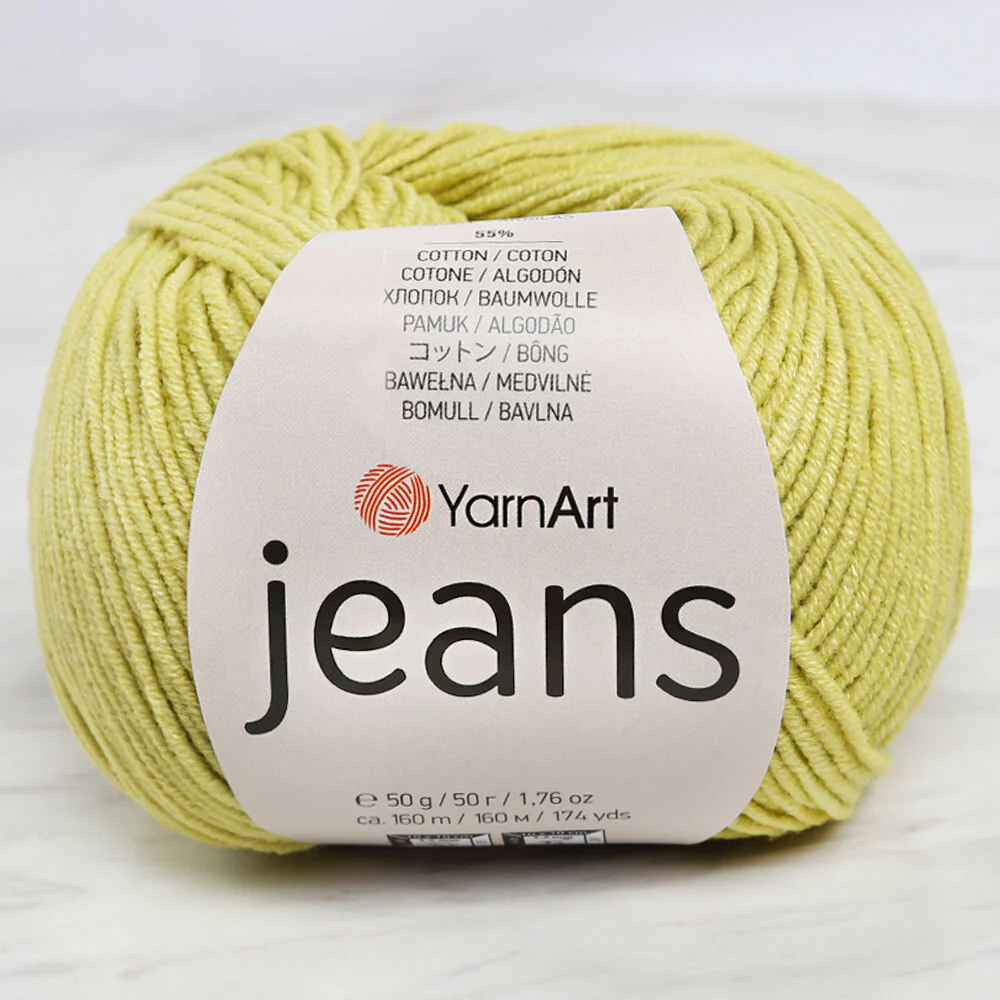 YarnArt Jeans Knitting Yarn, Green - 29