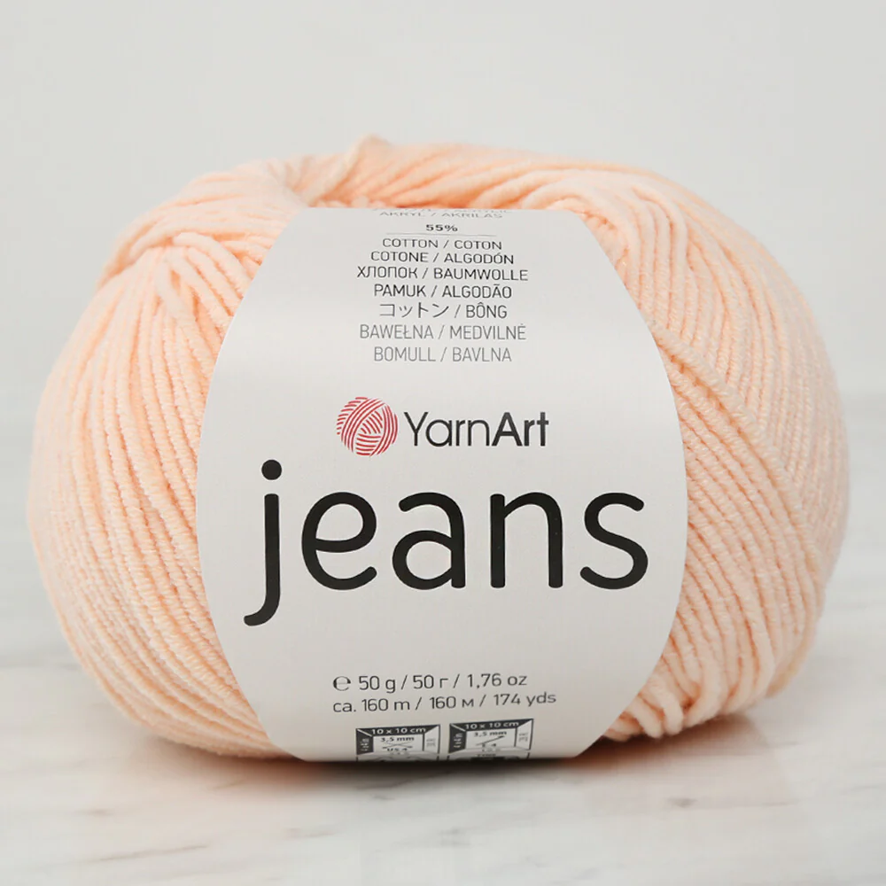 YarnArt Jeans Knitting Yarn, Solmon - 73