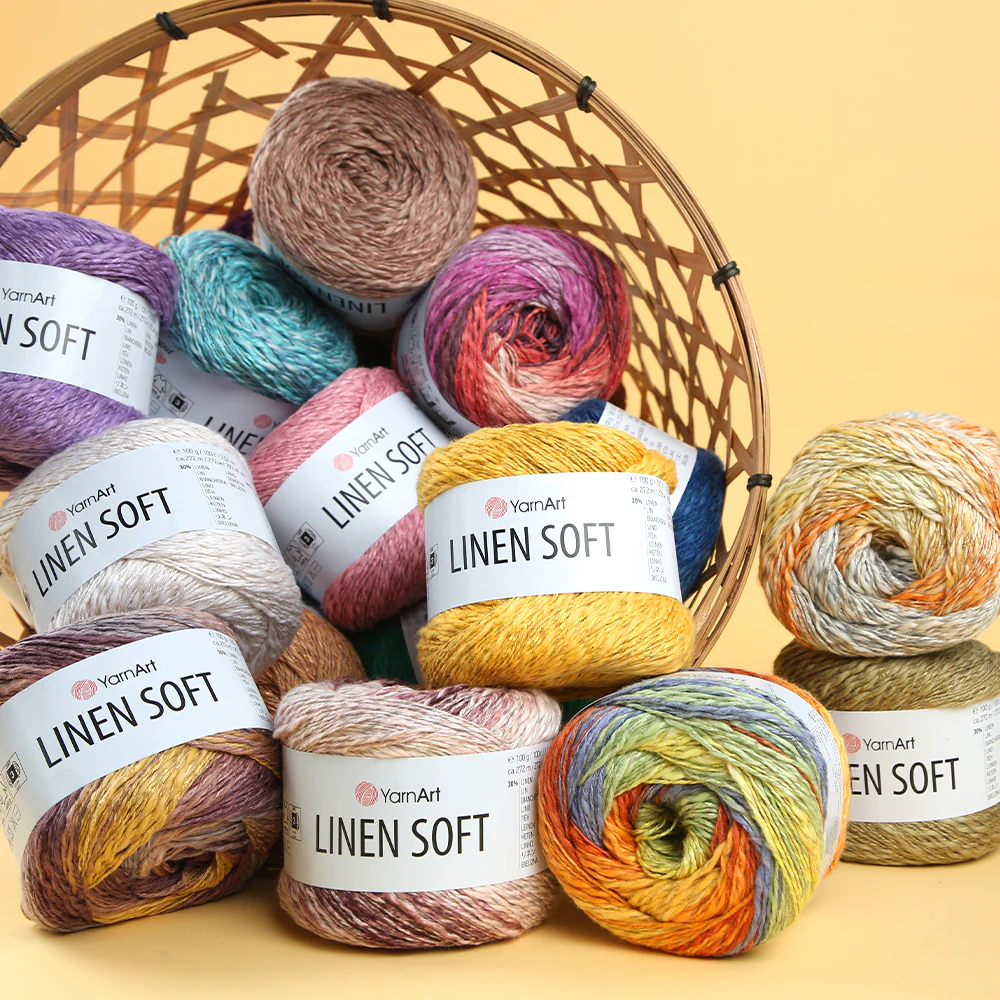 YarnArt Linen Soft Hand Knitting Yarn ,Copper 7305 - Image 3
