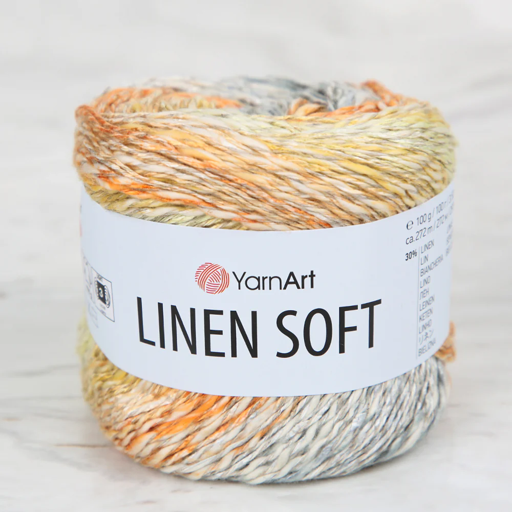 YarnArt Linen Soft Hand Knitting Yarn ,Variegated  7403