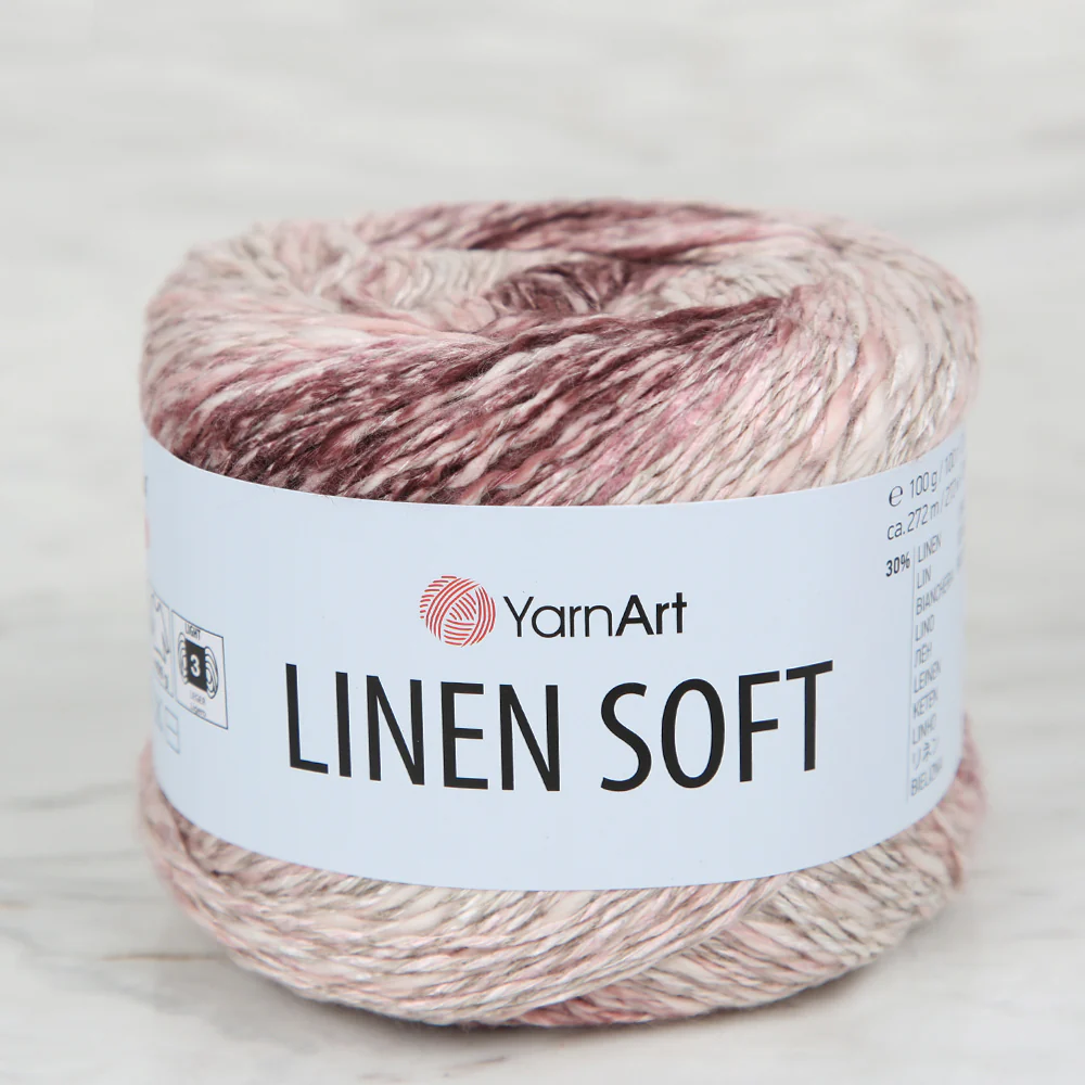 YarnArt Linen Soft Hand Knitting Yarn ,Variegated  7405