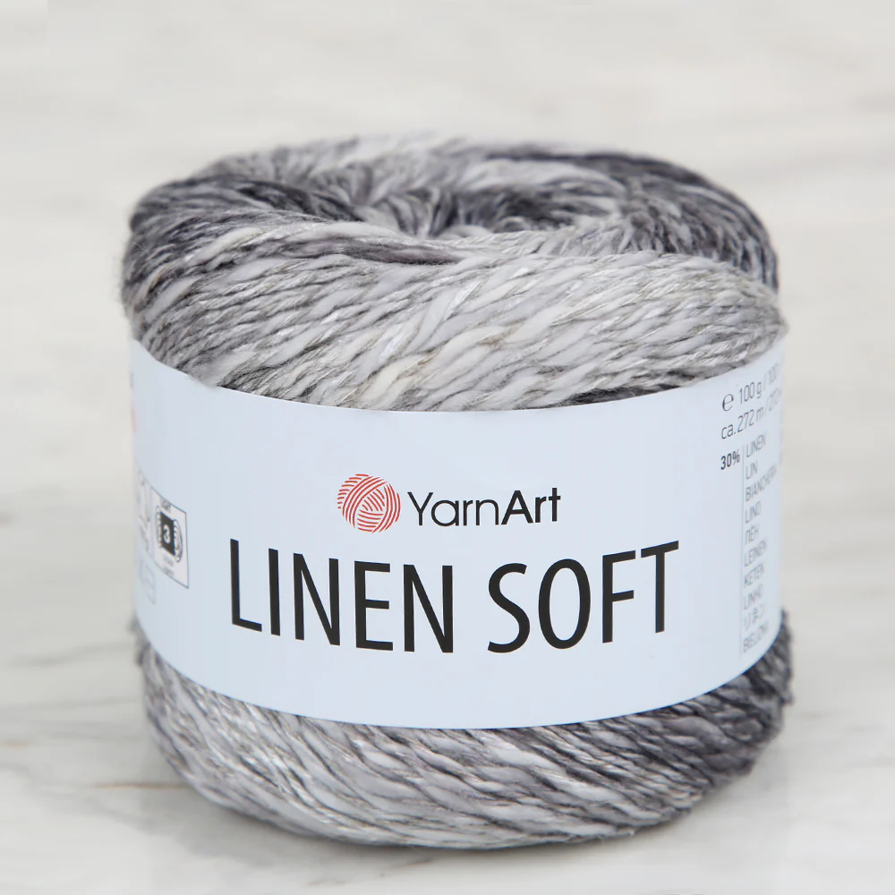 YarnArt Linen Soft Hand Knitting Yarn ,Variegated  7406