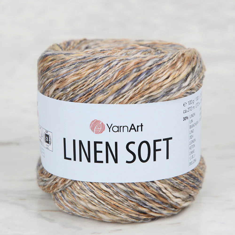 YarnArt Linen Soft Hand Knitting Yarn ,Variegated  7407
