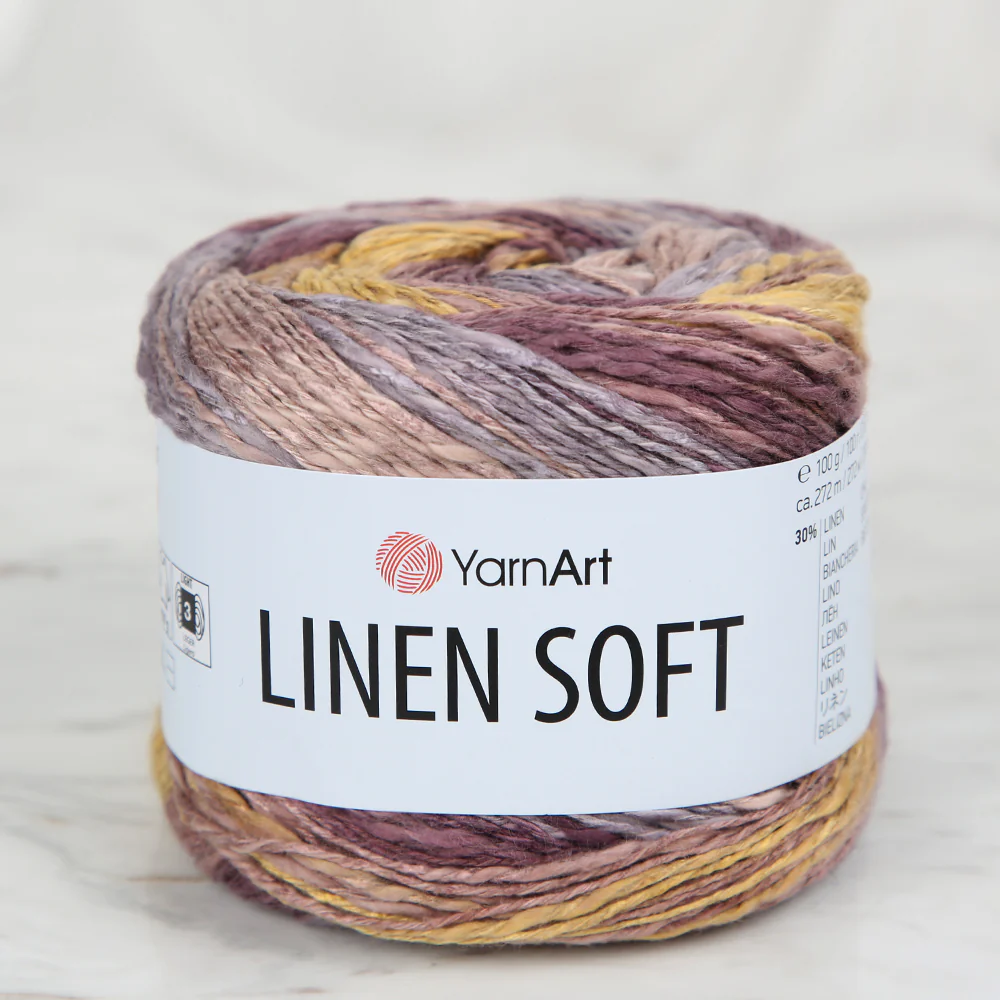 YarnArt Linen Soft Hand Knitting Yarn ,Variegated  7415