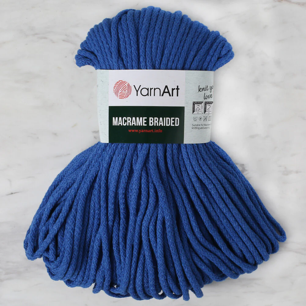 YarnArt Macrame Braided Knitting Yarn, Saxe Blue -772