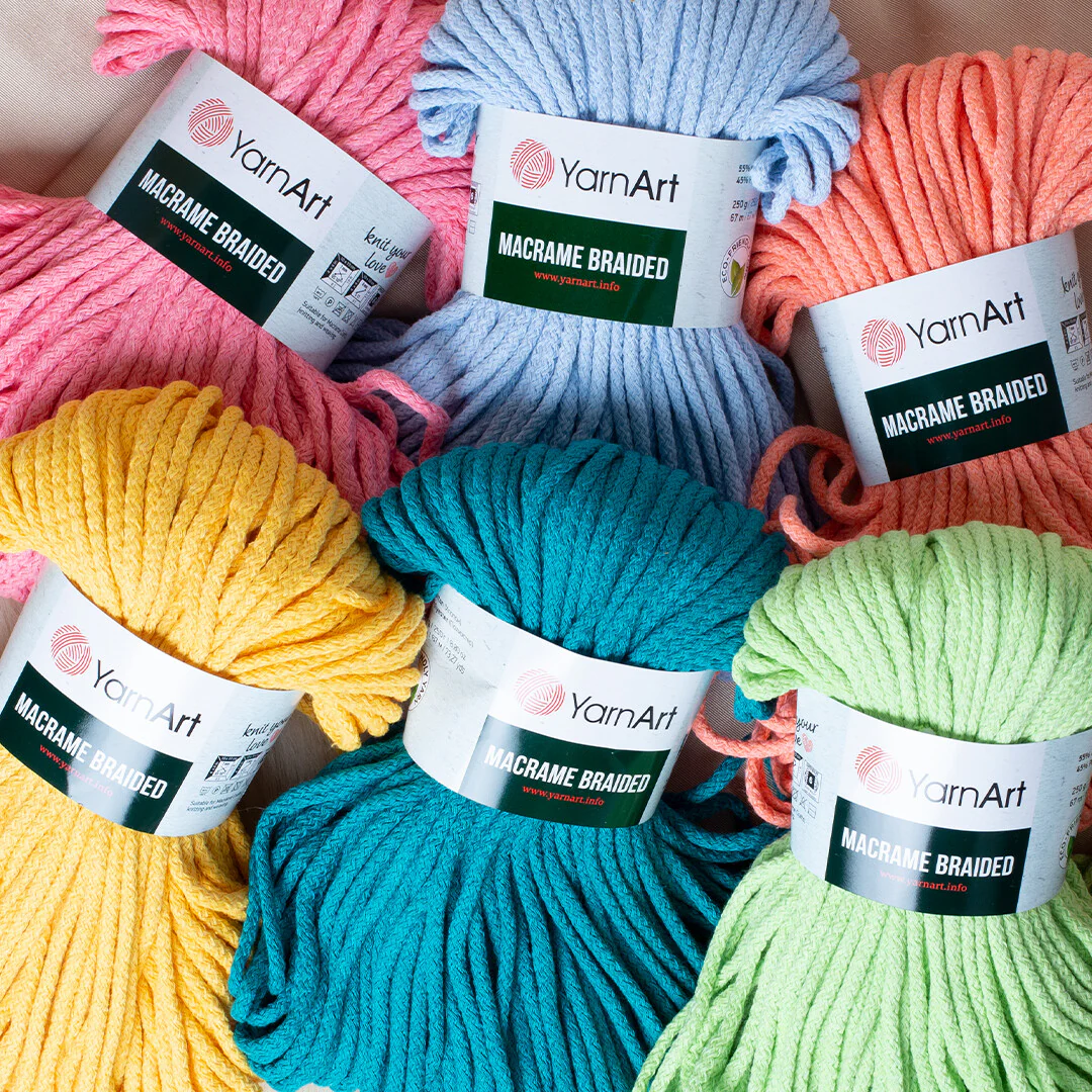 YarnArt Macrame Braided Knitting Yarn, Saxe Blue -772 - Image 3