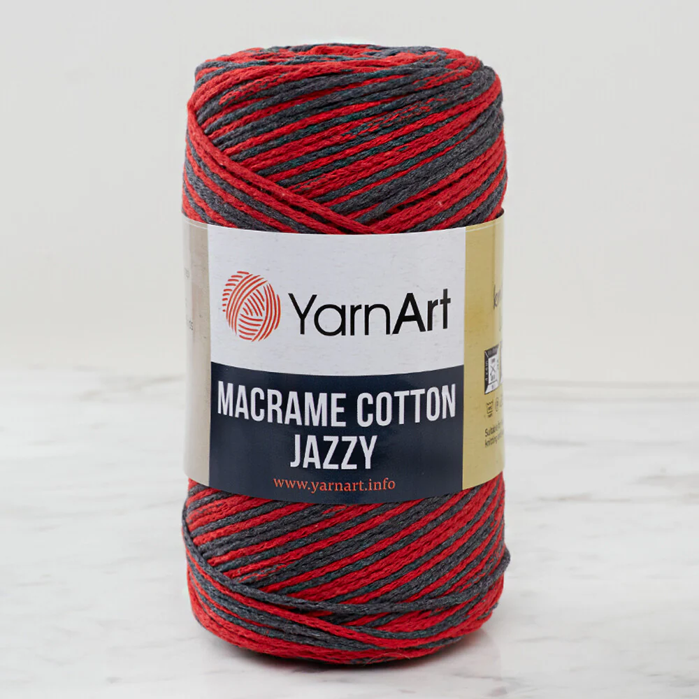 YarnArt Macrame Cotton Jazz Yarn, Variegated - 1205