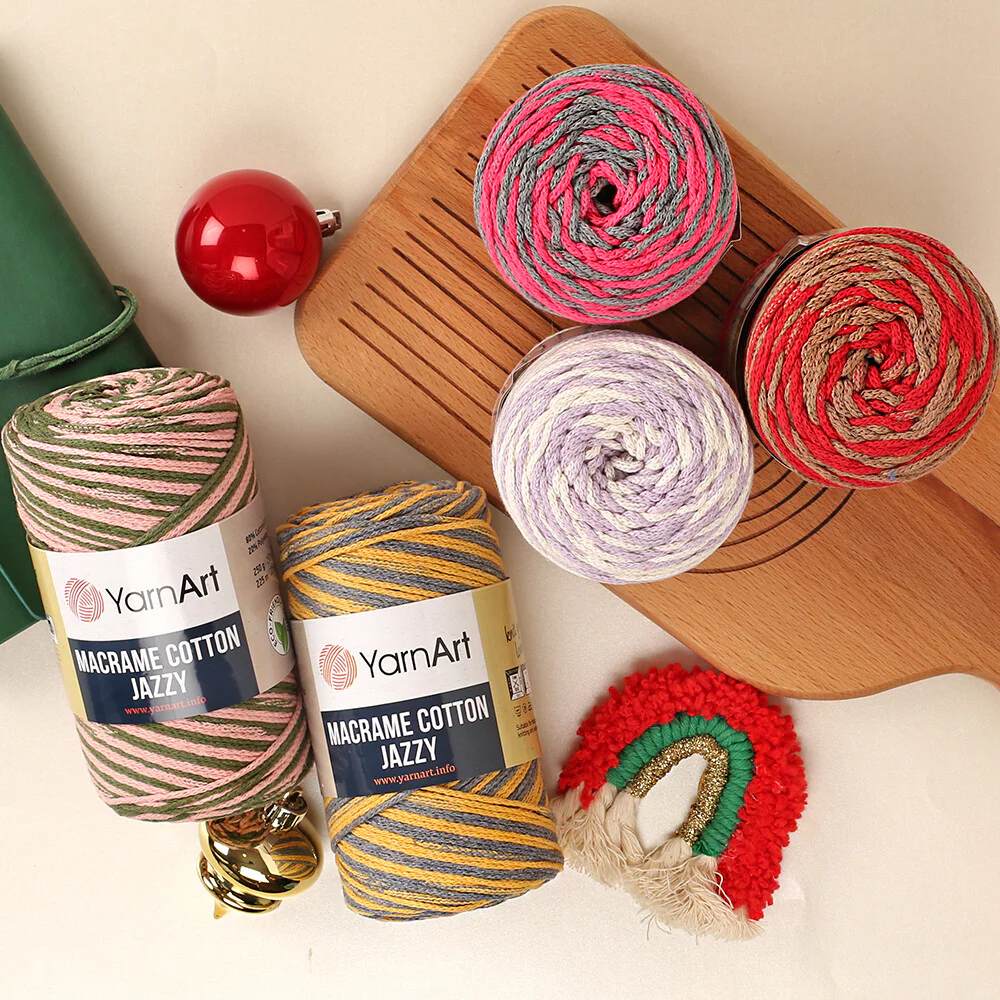 YarnArt Macrame Cotton Jazz Yarn, Variegated - 1205 - Image 3