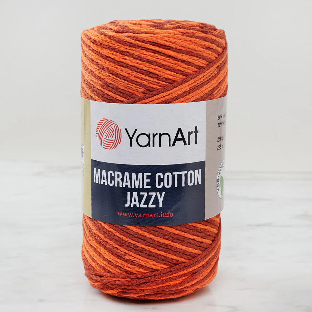 YarnArt Macrame Cotton Jazz Yarn, Variegated - 1219