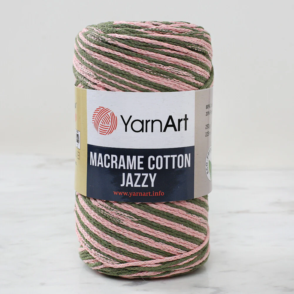 YarnArt Macrame Cotton Jazz Yarn, Variegated - 1223