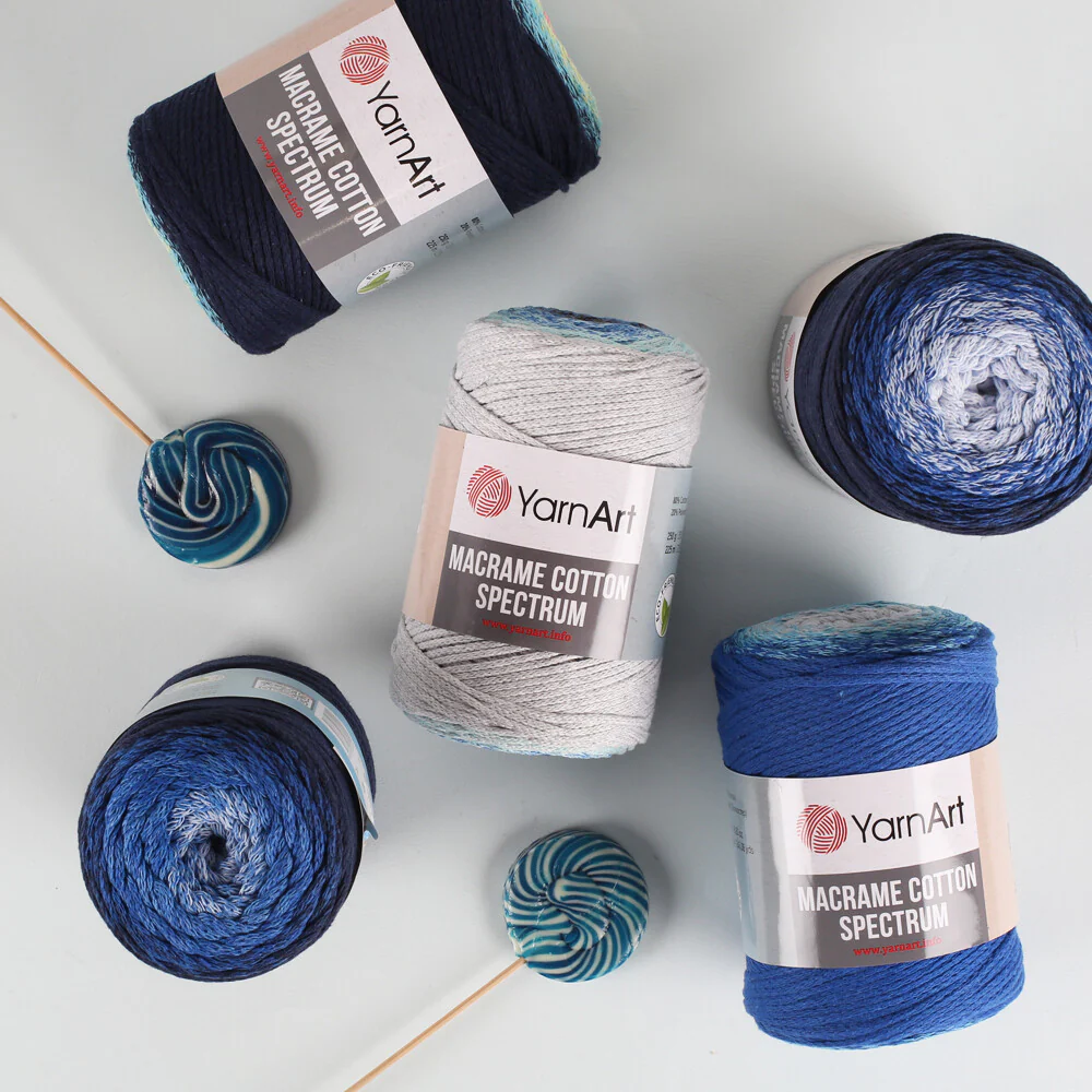 YarnArt Macrame Cotton Spectrum Yarn, Variegated - 1305 - Image 4