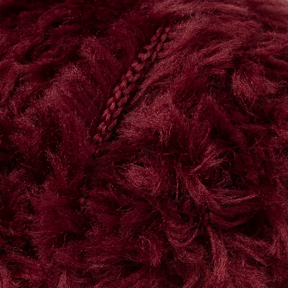 YarnArt Mink 50gr Fluffy Yarn, Claret Red - 339 - Image 2