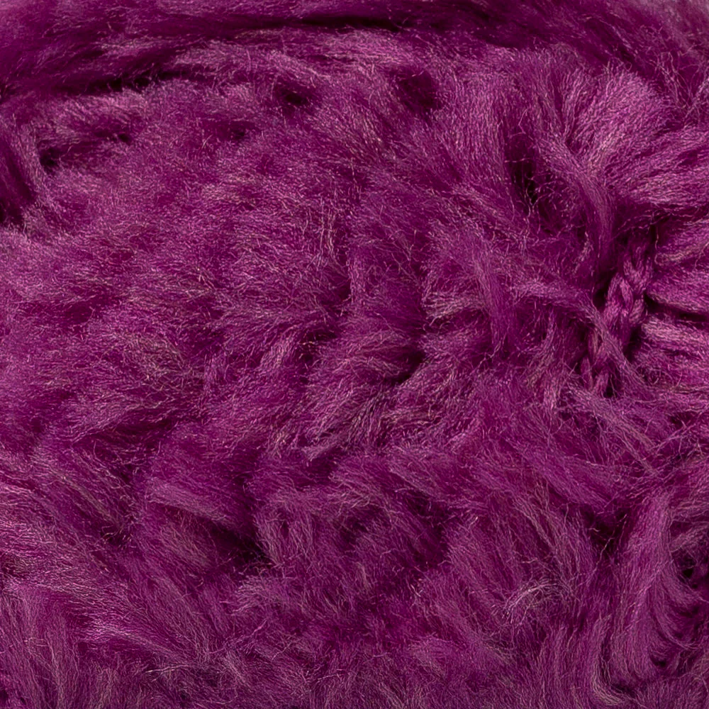 YarnArt Mink 50gr Fluffy Yarn, Purple - 338 - Image 2