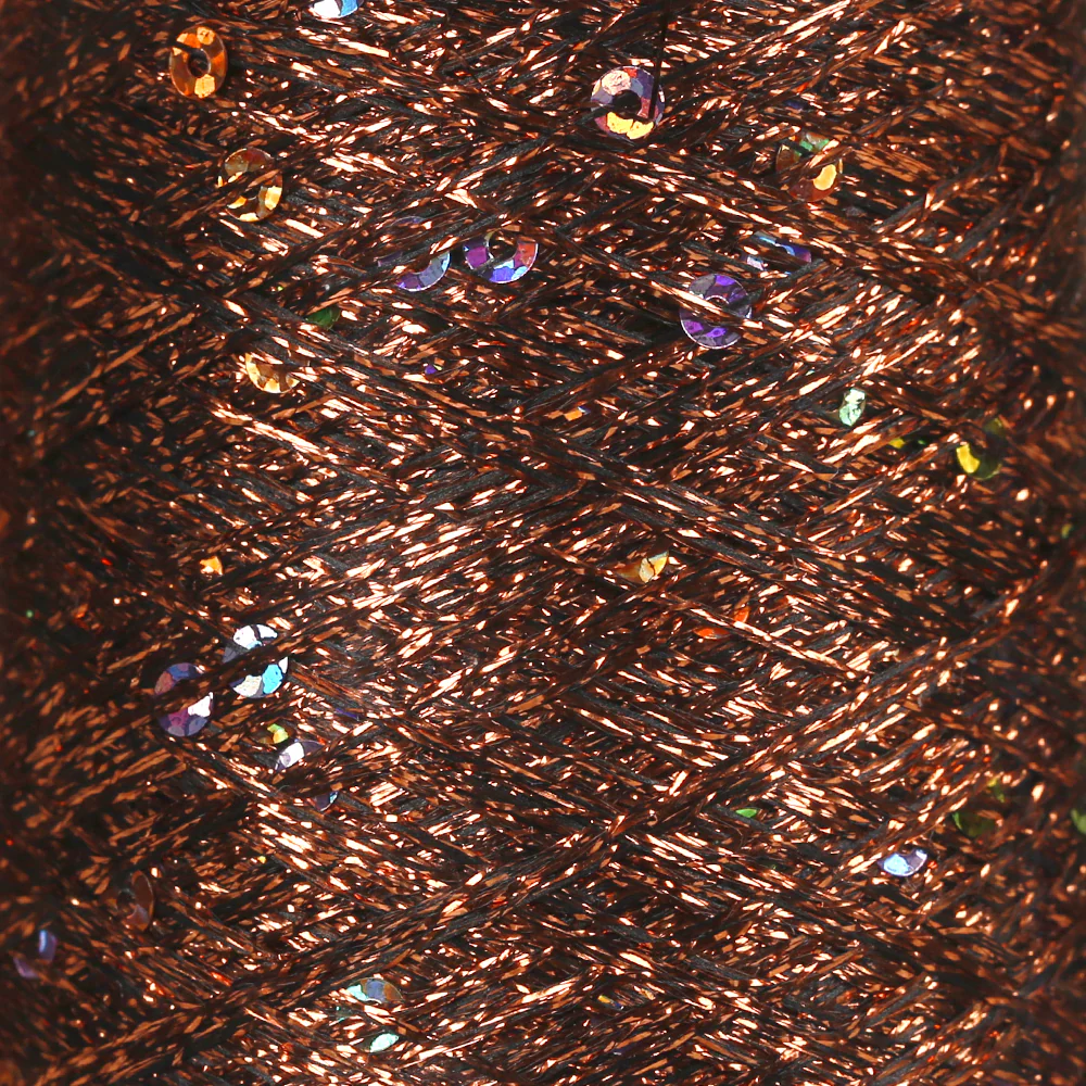 YarnArt Paillettes Sequined Hand Knitting Yarn Copper - 8005 - Image 2
