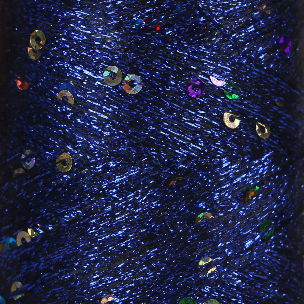 YarnArt Paillettes Sequined Hand Knitting Yarn Saks Blue - 8008 - Image 2