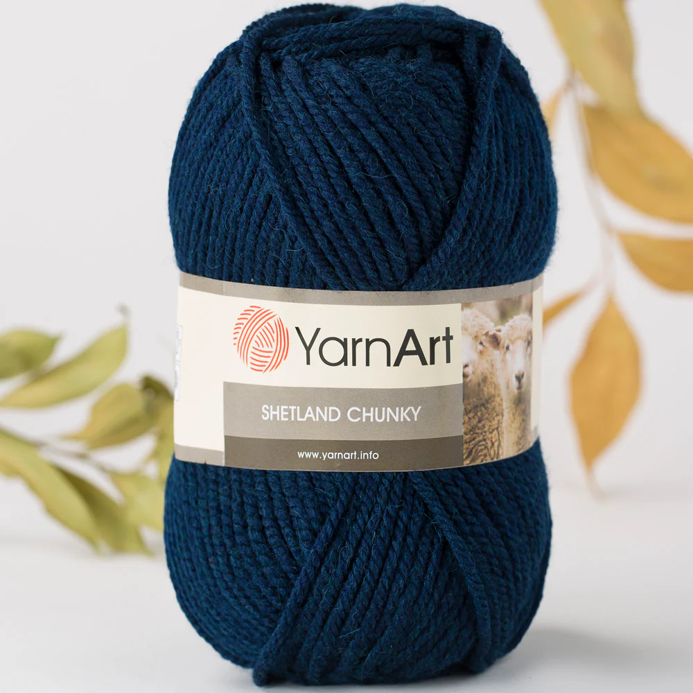 YarnArt Shetland Chunky Yarn, Navy Blue -  633