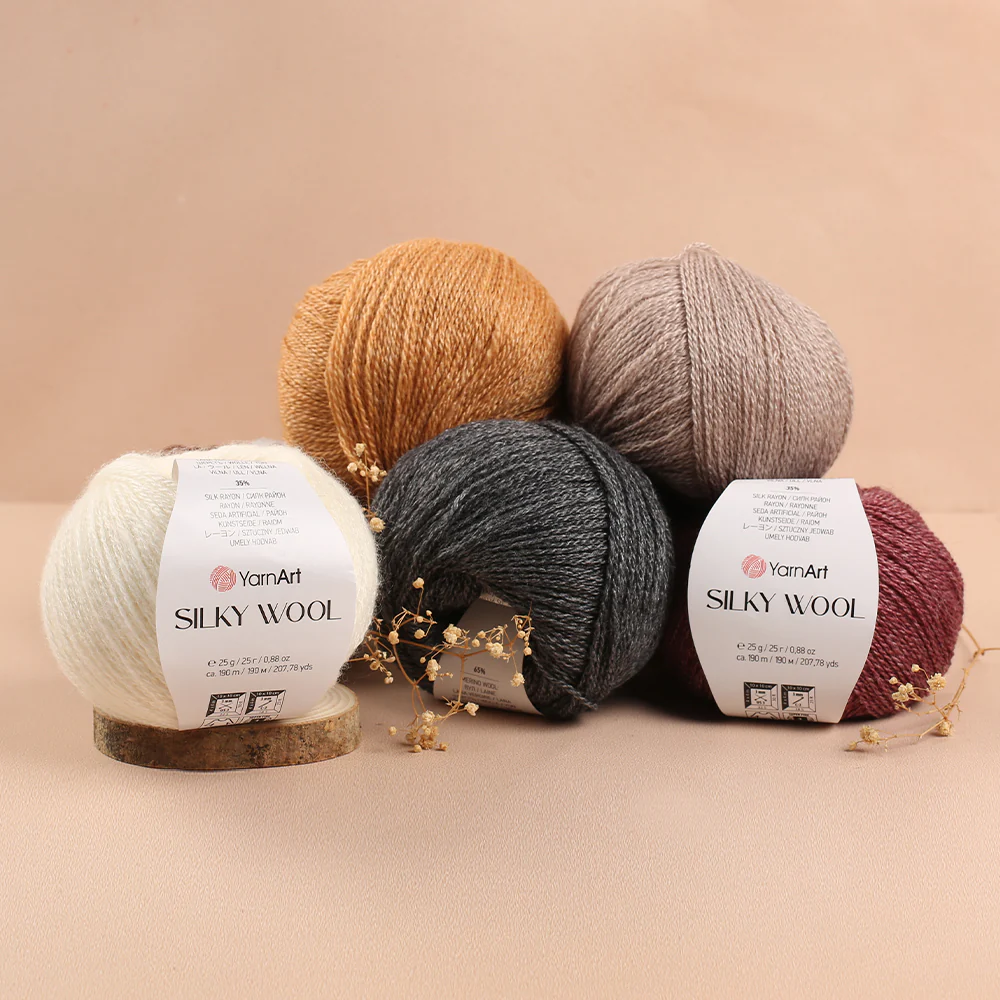 YarnArt SILKY WOOL Hand Knitting Yarn, Skin Colour - 341 - Image 3