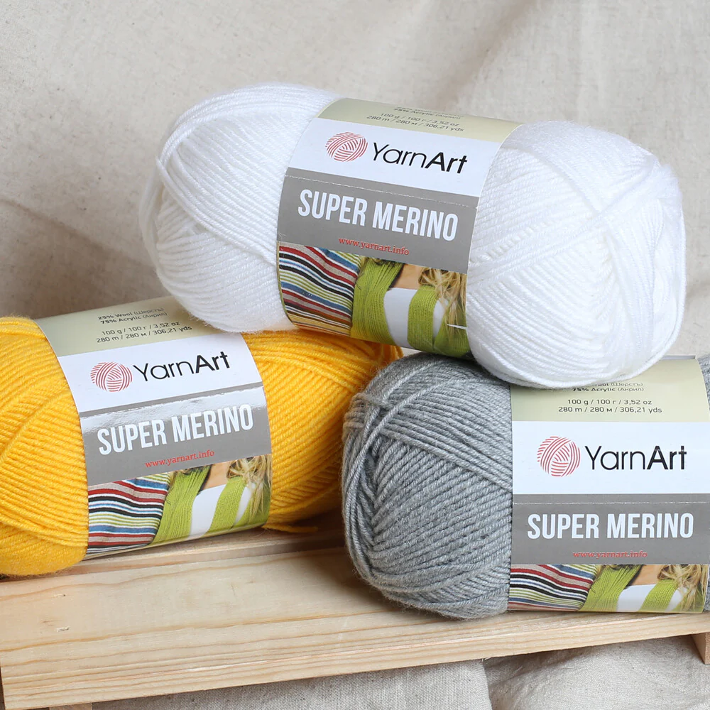 Yarnart Super Merino Yarn, Blue - 1256 - Image 3