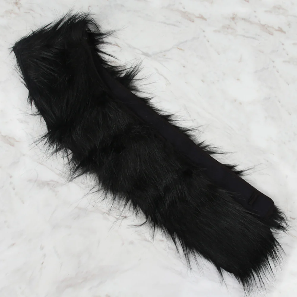Yarnart Tuxede - Faux Fur Collar Black - F503 - Image 2