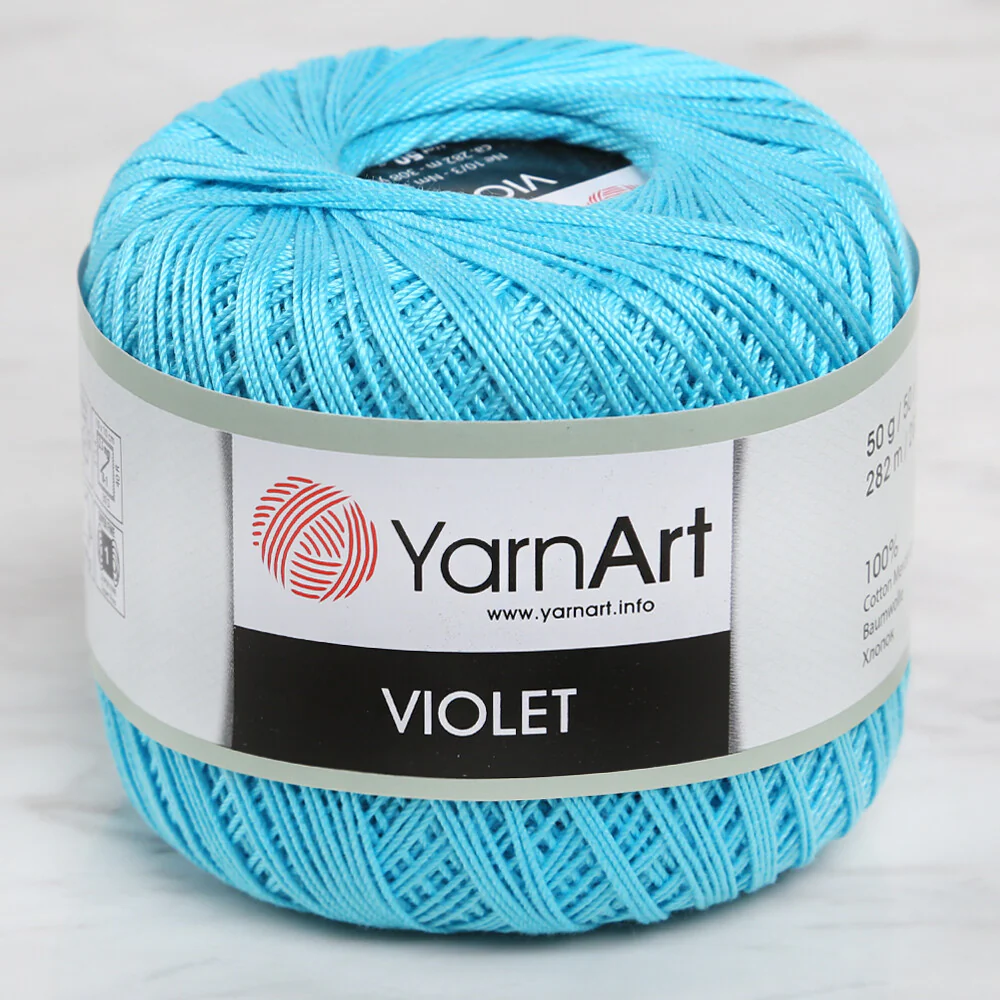YarnArt Violet Yarn, Turquoise - 0008