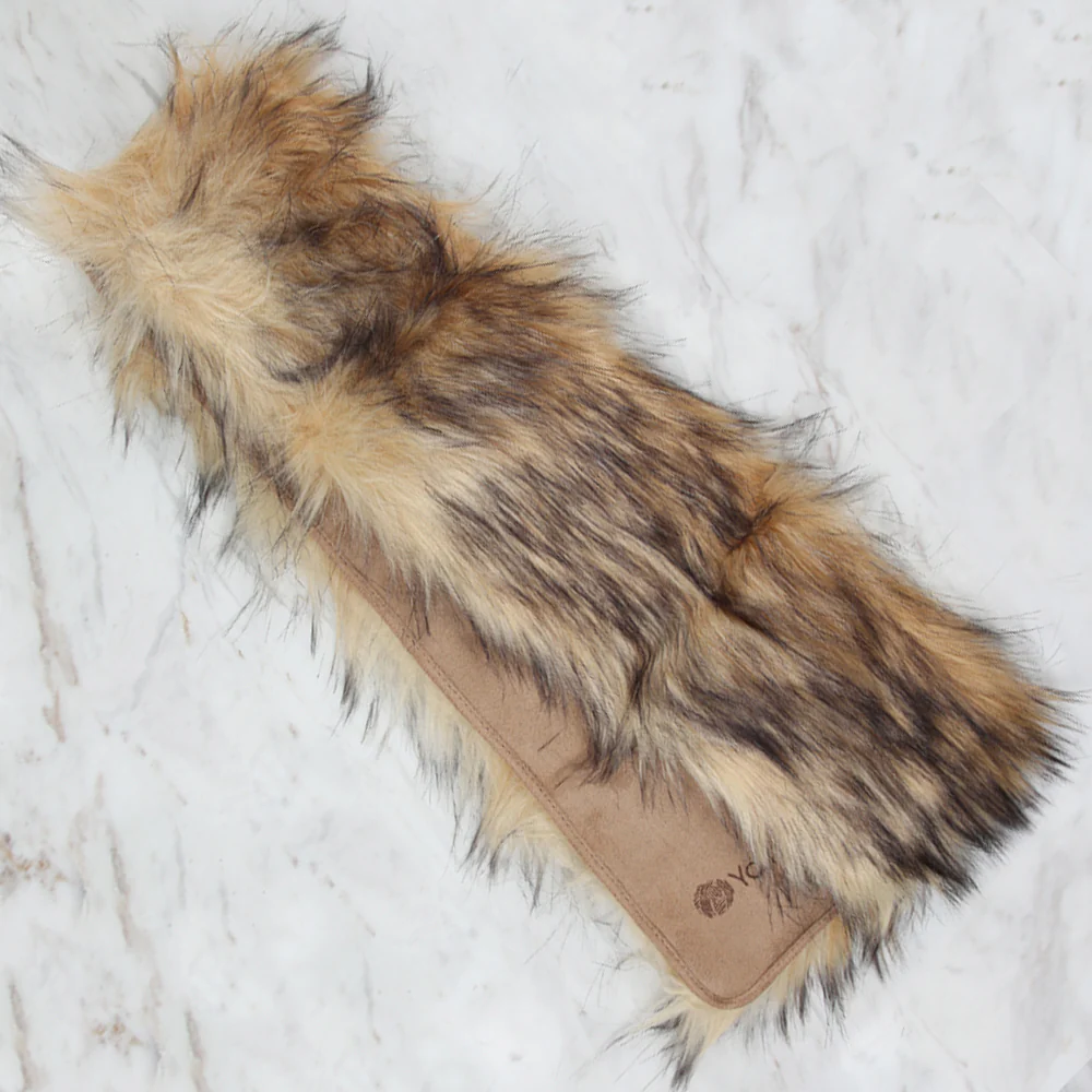 Yarnart X - Scarf Faux Fur Shawl Beige - F502 - Image 2